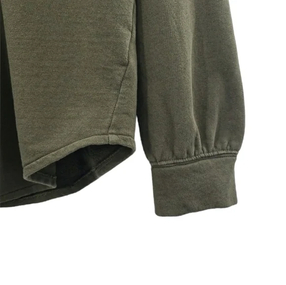 Treasure & Bond Dark Green Button Down Shacket - Picture 4 of 9